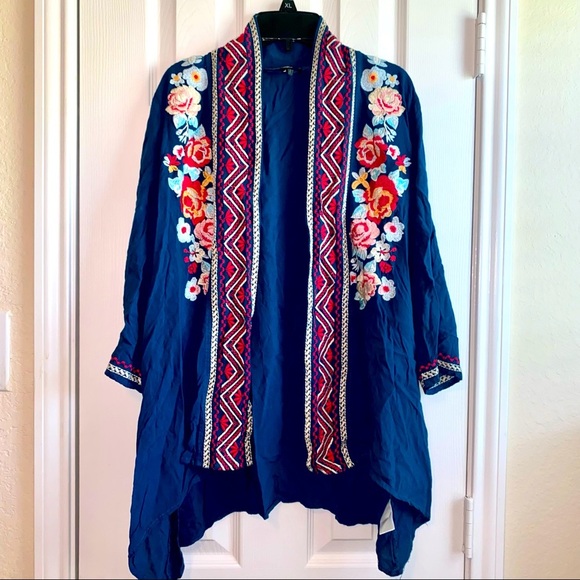 Andree by unit embroidered cardigan size large - Picture 1 of 5